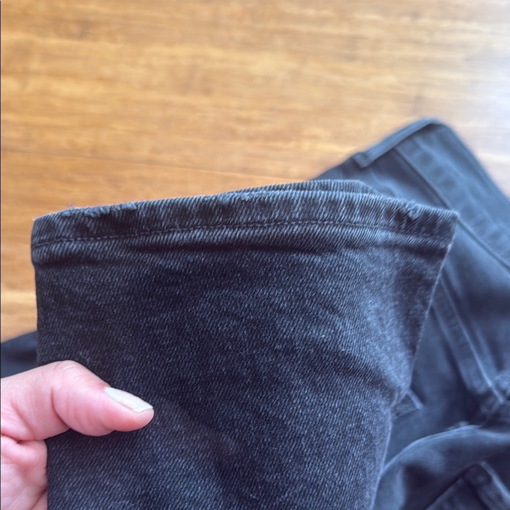 Black Agolde Riley Crop Jeans - Picture 6 of 7